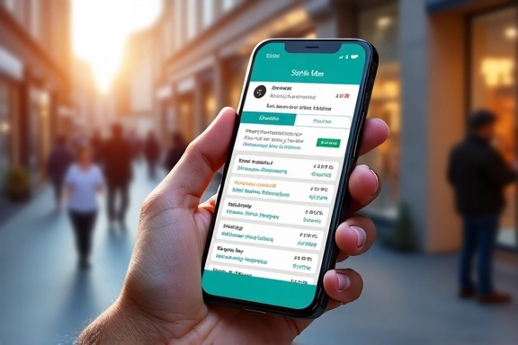 A person using a mobile app to find deals and discounts.