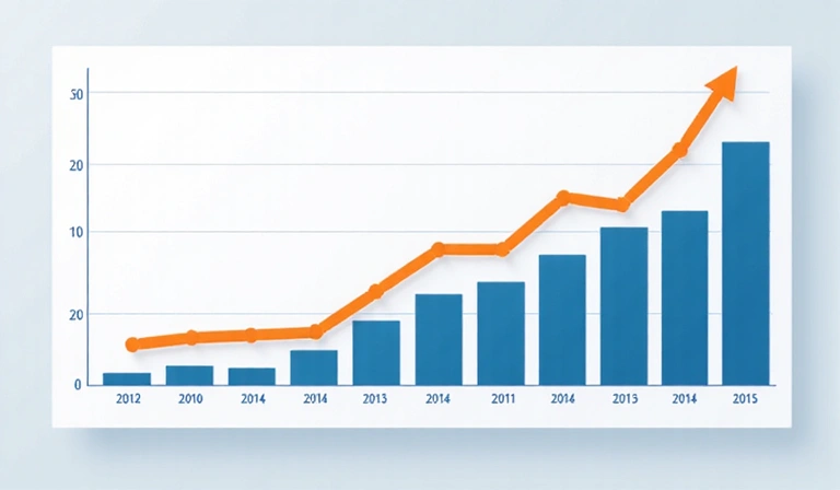 A bar chart or line graph symbolizing website analytics and performance, with a clean, minimalist aesthetic.