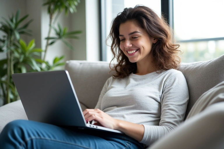 Person browsing deals on a laptop